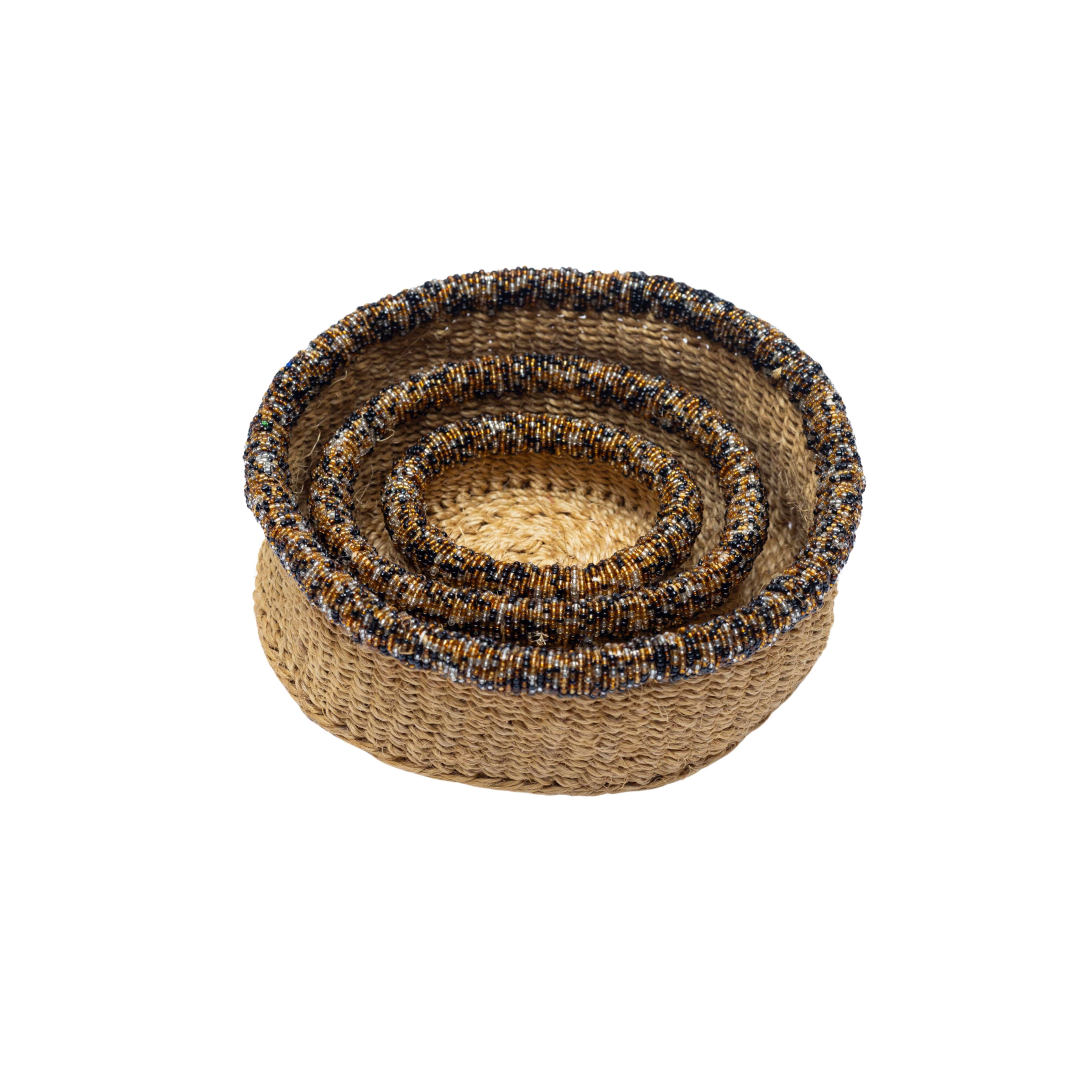 Sisal Décor Jewelry Storage Set – Handwoven Elegance